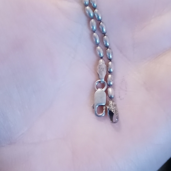 Sterling silver 924 Italy Chain Necklace 16.5" - Picture 2 of 4